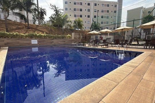 Área comum - Piscina de apartamento à venda com 2 quartos, 42m² em Califórnia, Contagem