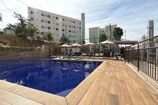 Área comum - Piscina de apartamento à venda com 2 quartos, 42m² em Califórnia, Contagem
