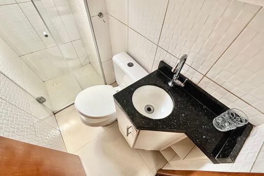 Banheiro de apartamento para alugar com 2 quartos, 49m² em Vila Euthalia, São Paulo