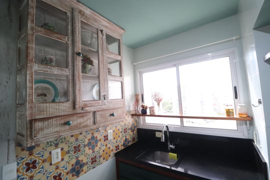 Cozinha de apartamento para alugar com 3 quartos, 96m² em Santa Mônica, Uberlândia