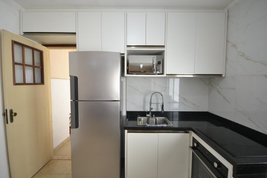 Cozinha de apartamento à venda com 2 quartos, 82m² em Jardim Esmeralda, São Paulo