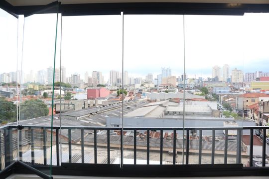 Varanda da Sala de apartamento à venda com 2 quartos, 43m² em Lapa de Baixo, São Paulo