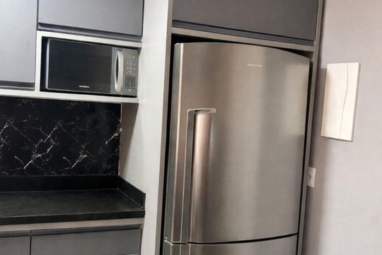 Cozinha de apartamento à venda com 2 quartos, 69m² em Parque Assuncao, Taboão da Serra