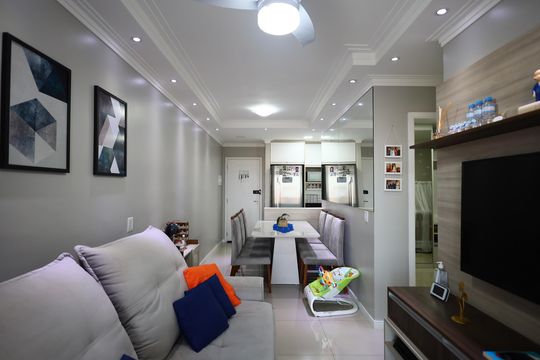 Sala de apartamento para alugar com 2 quartos, 57m² em Jaguaribe, Osasco