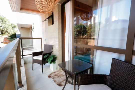 Varanda de kitnet/studio para alugar com 1 quarto, 35m² em Caminho das Árvores, Salvador