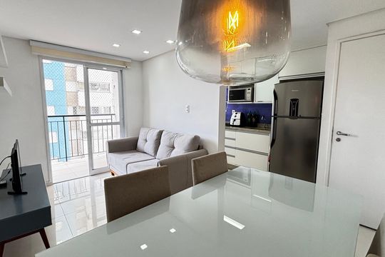 Sala - Sala de Jantar  de apartamento para alugar com 2 quartos, 50m² em Vila Valparaíso, Santo André