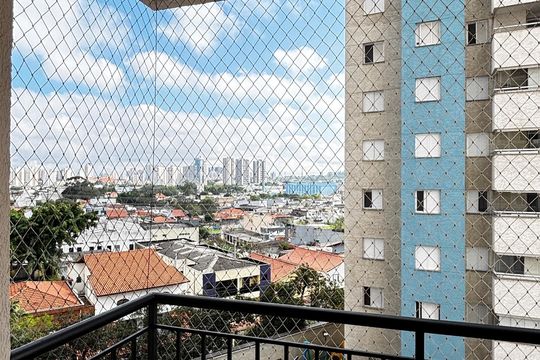 Sala - Sala de Jantar Varanda de apartamento para alugar com 2 quartos, 50m² em Vila Valparaíso, Santo André