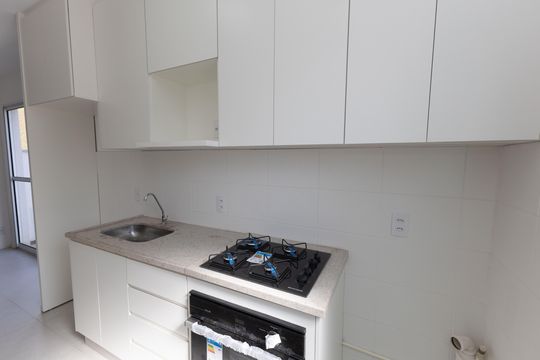 Cozinha de casa de condomínio para alugar com 2 quartos, 76m² em Vila Industrial, Nova Lima