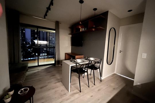 Sala de apartamento à venda com 1 quarto, 34m² em Bela Vista, São Paulo