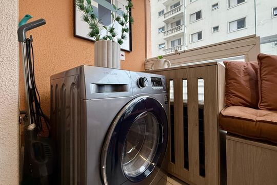 Área de Serviço de kitnet/studio para alugar com 1 quarto, 42m² em Campo Belo, São Paulo