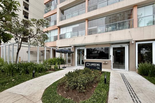Fachada  de kitnet/studio para alugar com 1 quarto, 42m² em Campo Belo, São Paulo