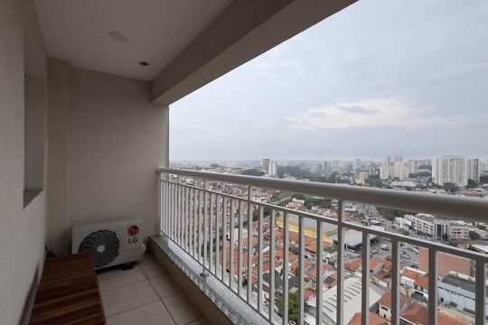 Varanda de kitnet/studio para alugar com 1 quarto, 38m² em Centro, Guarulhos