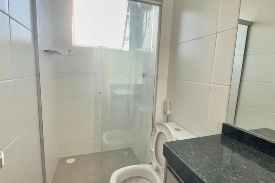 Banheiro Social de apartamento para alugar com 2 quartos, 52m² em Eldorado, Contagem