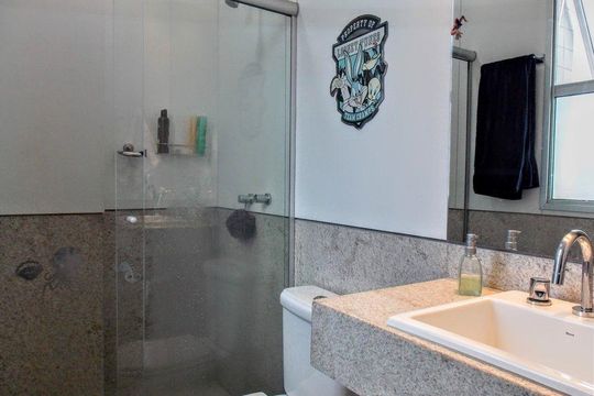 Banheiro social 2 de apartamento à venda com 4 quartos, 255m² em Buritis, Belo Horizonte