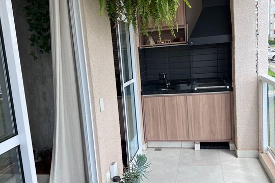 Varanda de apartamento à venda com 2 quartos, 60m² em Balneário Tropical, Paulínia