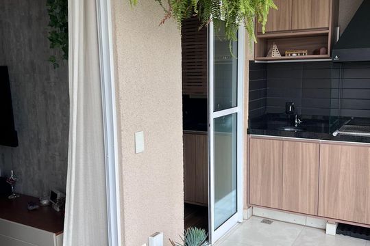 Varanda de apartamento à venda com 2 quartos, 60m² em Balneário Tropical, Paulínia