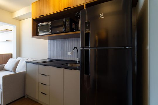 Cozinha de apartamento para alugar com 1 quarto, 50m² em Perdizes, São Paulo