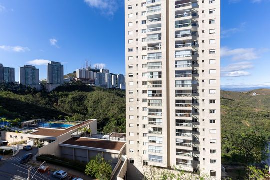 Vista da Suíte 1 de apartamento para alugar com 3 quartos, 134m² em Vila da Serra, Nova Lima