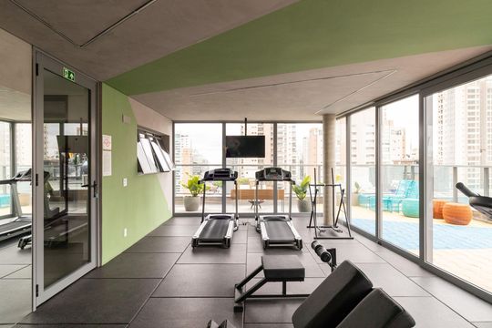 Área comum - Academia de kitnet/studio para alugar com 1 quarto, 30m² em Pompeia, São Paulo