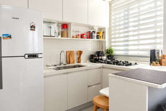 Cozinha de apartamento para alugar com 1 quarto, 37m² em Petrópolis, Porto Alegre