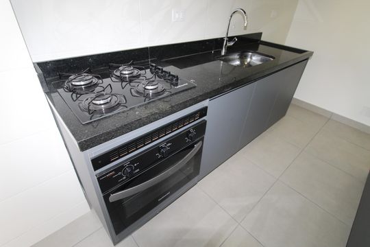Cozinha de apartamento para alugar com 1 quarto, 40m² em Parque Residencial Aquarius, São José dos Campos