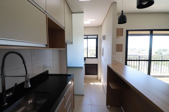 Cozinha  de apartamento para alugar com 2 quartos, 54m² em Santa Cruz do Jose Jacques, Ribeirão Preto