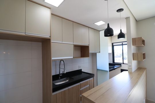 Cozinha  de apartamento para alugar com 2 quartos, 54m² em Santa Cruz do Jose Jacques, Ribeirão Preto