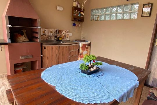 Área comum - Churrasqueira de casa de condomínio para alugar com 3 quartos, 90m² em Jardim Santa Paula, Cotia
