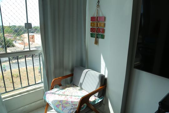 Varanda de apartamento à venda com 3 quartos, 71m² em Setor Central, Goiânia