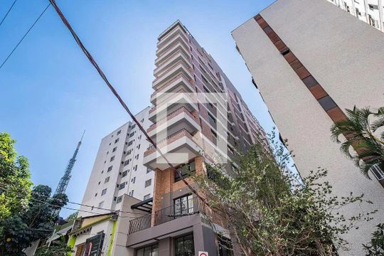 Facada de kitnet/studio para alugar com 1 quarto, 17m² em Jardins, São Paulo