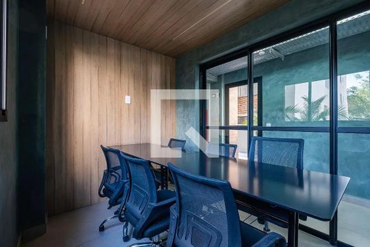 Área comum - Sala de Reuniões de kitnet/studio para alugar com 1 quarto, 17m² em Jardins, São Paulo
