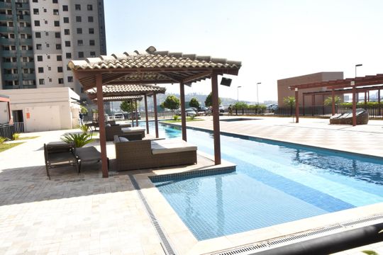 Área comum - Piscina de apartamento à venda com 2 quartos, 75m² em Jardim do Lago, Jundiaí