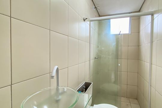 Banheiro de apartamento para alugar com 2 quartos, 48m² em Vila Rui Barbosa, São Paulo