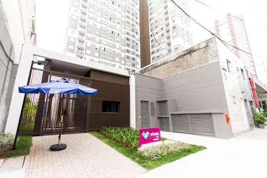 Fachada do Prédio de apartamento para alugar com 1 quarto, 25m² em Água Branca, São Paulo