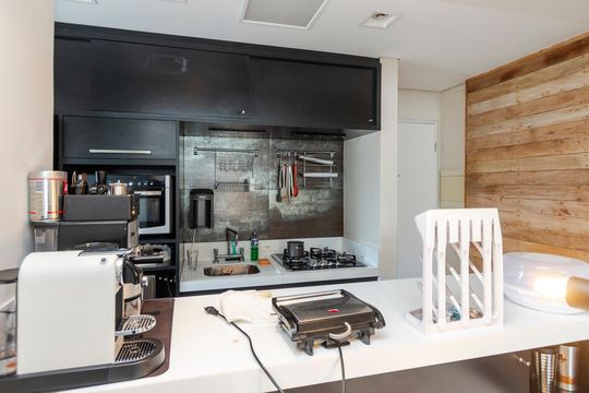 Cozinha de apartamento à venda com 2 quartos, 60m² em Brooklin Novo, São Paulo