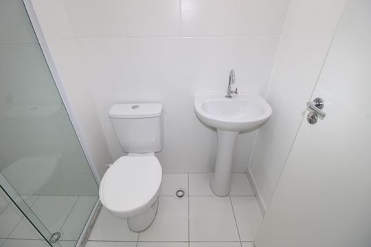 Banheiro da Suíte de apartamento para alugar com 1 quarto, 26m² em Parada Xv de Novembro, São Paulo