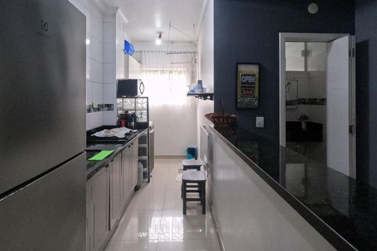 Cozinha Americana  de apartamento para alugar com 1 quarto, 54m² em Morro José Menino, Santos