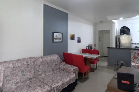 Sala de apartamento para alugar com 1 quarto, 54m² em Morro José Menino, Santos