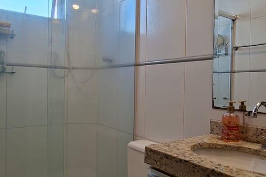Banheiro Social  de apartamento à venda com 3 quartos, 89m² em Jardim America, Belo Horizonte