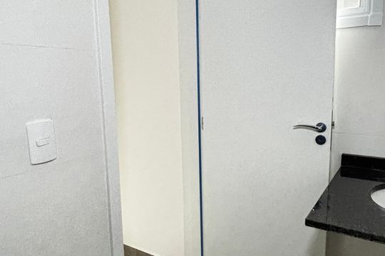 Banheiro da Suíte de apartamento à venda com 2 quartos, 63m² em Vila Curuçá, Santo André