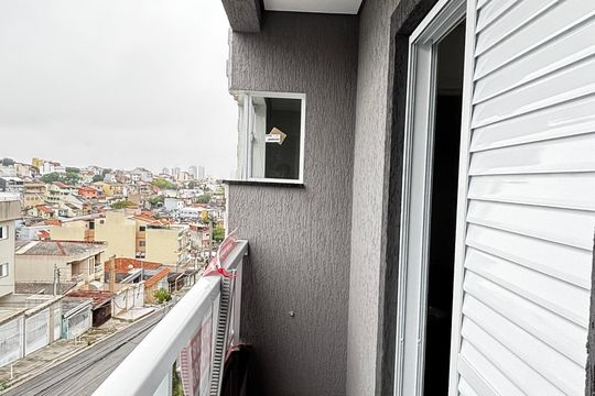 Varanda da Suíte de apartamento à venda com 2 quartos, 100m² em Vila Curuçá, Santo André
