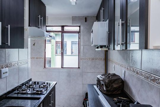 Cozinha de apartamento para alugar com 2 quartos, 45m² em Jardim Paulistano (zona Norte), São Paulo