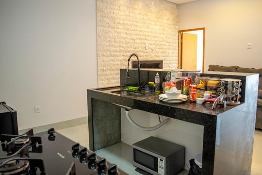 Cozinha de casa para alugar com 2 quartos, 100m² em Residencial Estrela Dalva, Goiânia