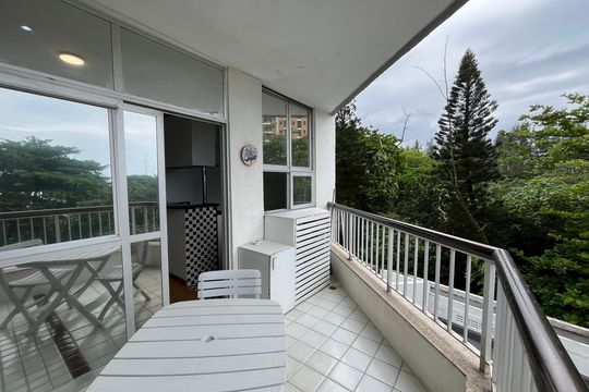 Varanda da Sala de apartamento à venda com 1 quarto, 50m² em Barra da Tijuca, Rio de Janeiro