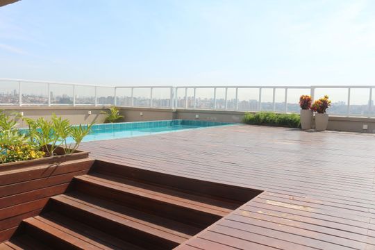 Área comum - Piscina de apartamento para alugar com 1 quarto, 45m² em Barcelona, São Caetano do Sul