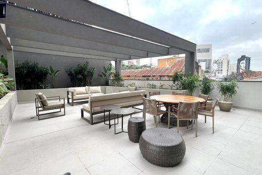 Área comum de apartamento para alugar com 1 quarto, 25m² em Pinheiros, São Paulo