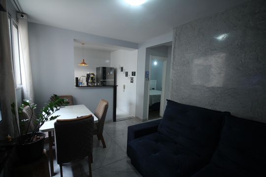 Sala de apartamento à venda com 2 quartos, 52m² em Santa Maria, Contagem