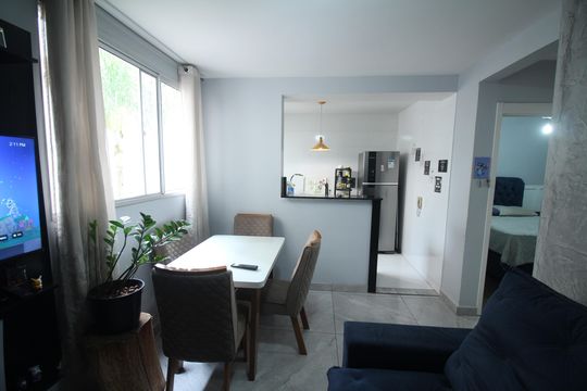 Sala de apartamento à venda com 2 quartos, 52m² em Santa Maria, Contagem