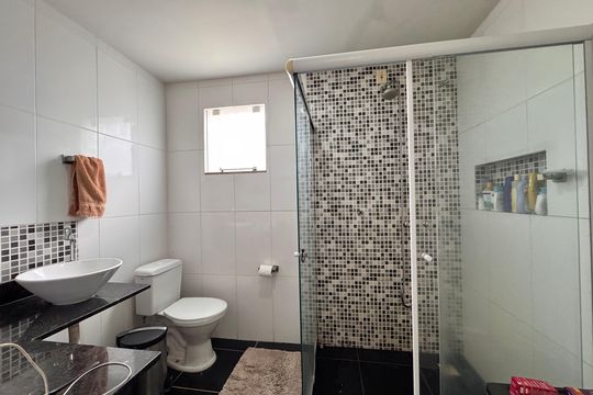Banheiro Social de apartamento à venda com 4 quartos, 196m² em Vargem Pequena, Rio de Janeiro