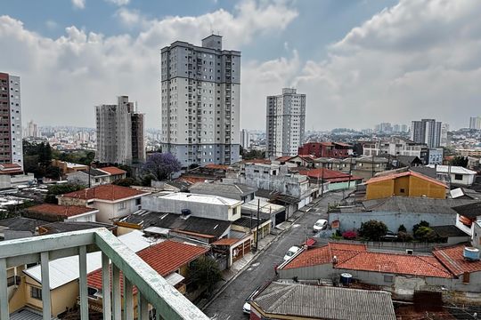 Sala - Sala de Jantar Varanda de apartamento para alugar com 2 quartos, 52m² em Vila Príncipe de Gales, Santo André